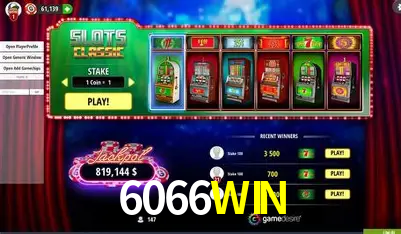 6066WIN cadastro — verificação de conta e PIX no caixa