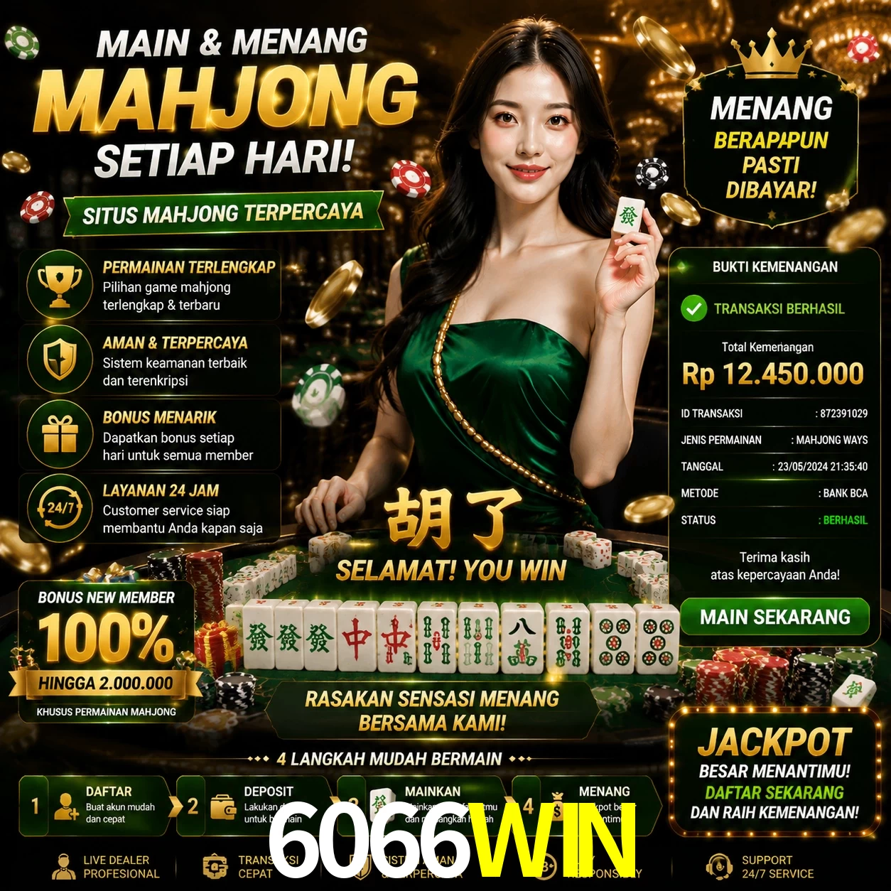 Ganhar e sacar na 6066WIN